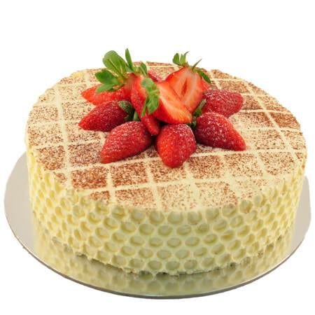 jam and cream sponge cake with fresh strawberries