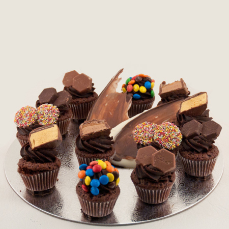 Assorted petit four cup cakes