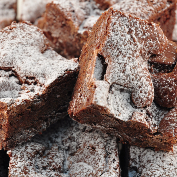 Individual chocolate brownie